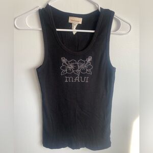 Y2K Maui beach tank top grunge bedazzled